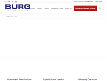 Tablet Screenshot of burgtranslations.com